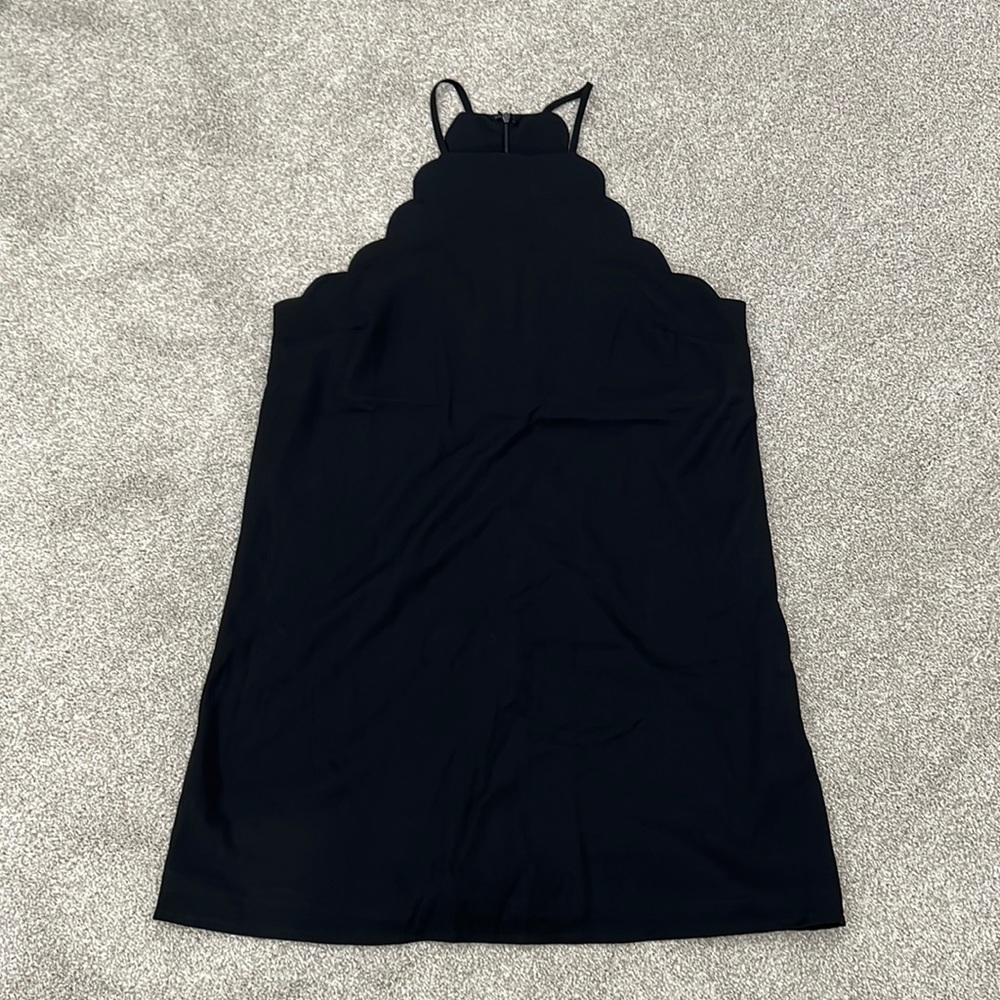 Lulus Scalloped Black Dress